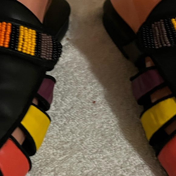 Farm Rio Colorful Sandals Sz 9 - Picture 11 of 14